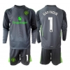 Camisa de time de futebol Manchester United Altay Bayindir #1 Goleiro Replicas 2º Equipamento Infantil 2025-26 Manga Comprida (+ Calças curtas)